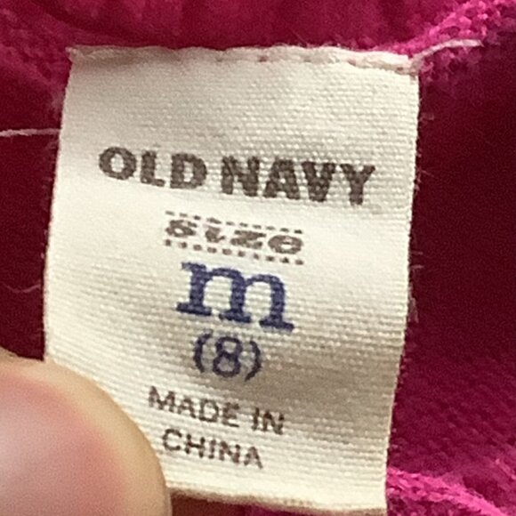 Old Navy Girls Sweater Size M (8) Pink Cardigan W/ Crew Neck Button Front Cotton - Picture 3 of 10
